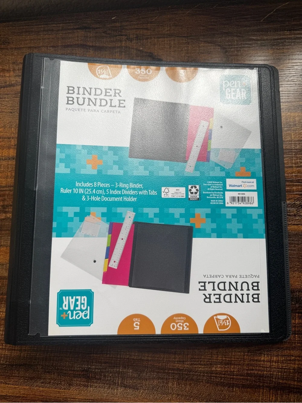 Black 3-Ring Binder Bundle with Index Dividers